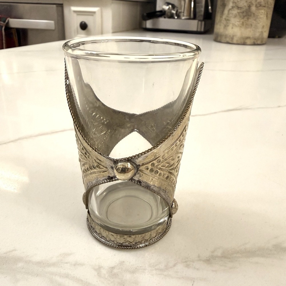 Vintage glass holder - Rare - Very Delicate Design Work - Picture 3 of 10